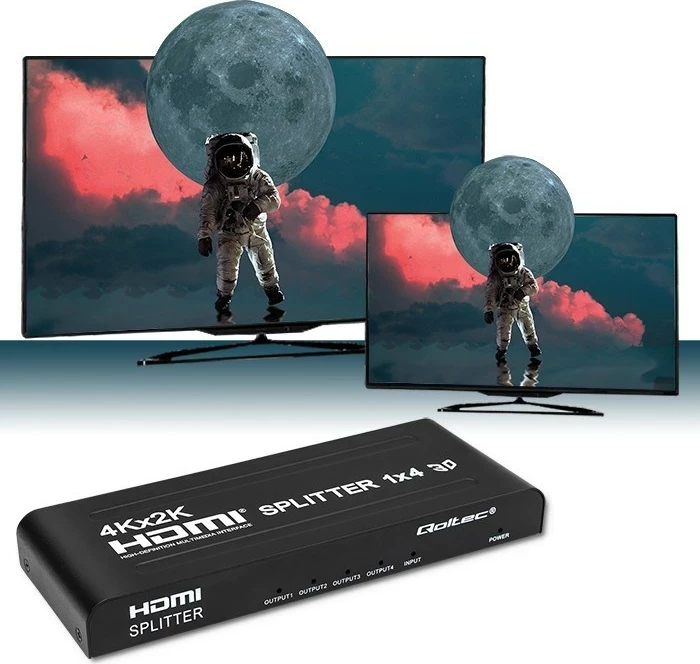 Splitter HDMI Qoltec 51798, 4 x HDMI, 4K x 2K, i zi