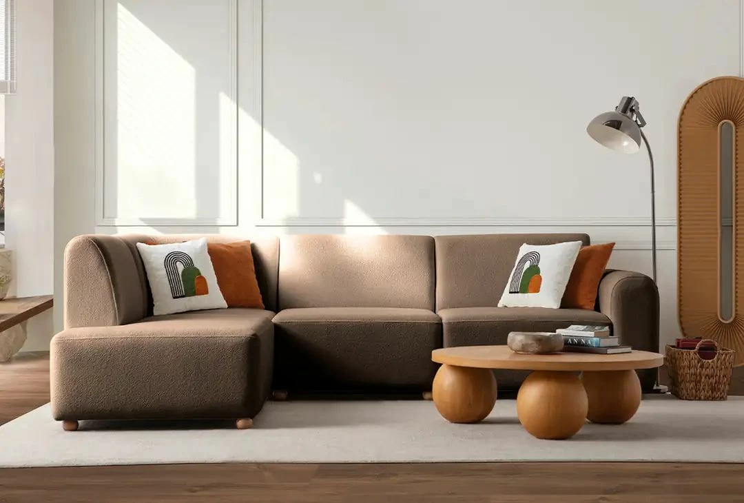 Këndare S-Loft, ngjyrë kafe, Atelier del Sofa, majtas