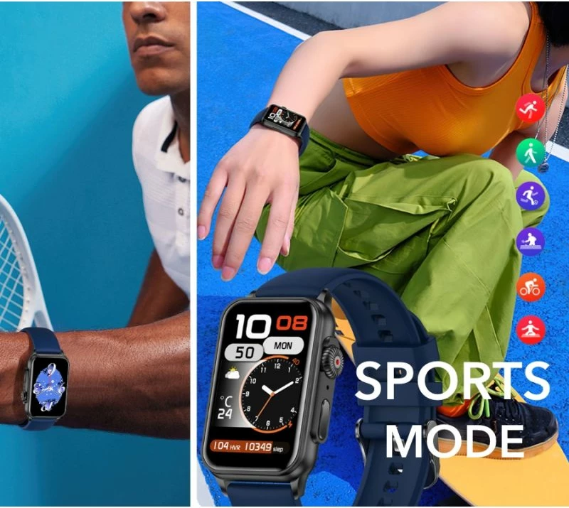 Smartwatch për femra Rubicon, zi/kaltër e errët