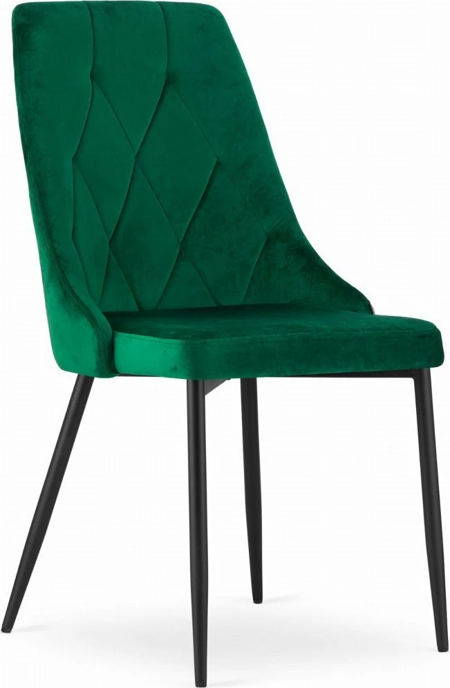 Karrige Leobert IMOLA, velvet, këmbë metalike, 1 copë, gjelbër e errët