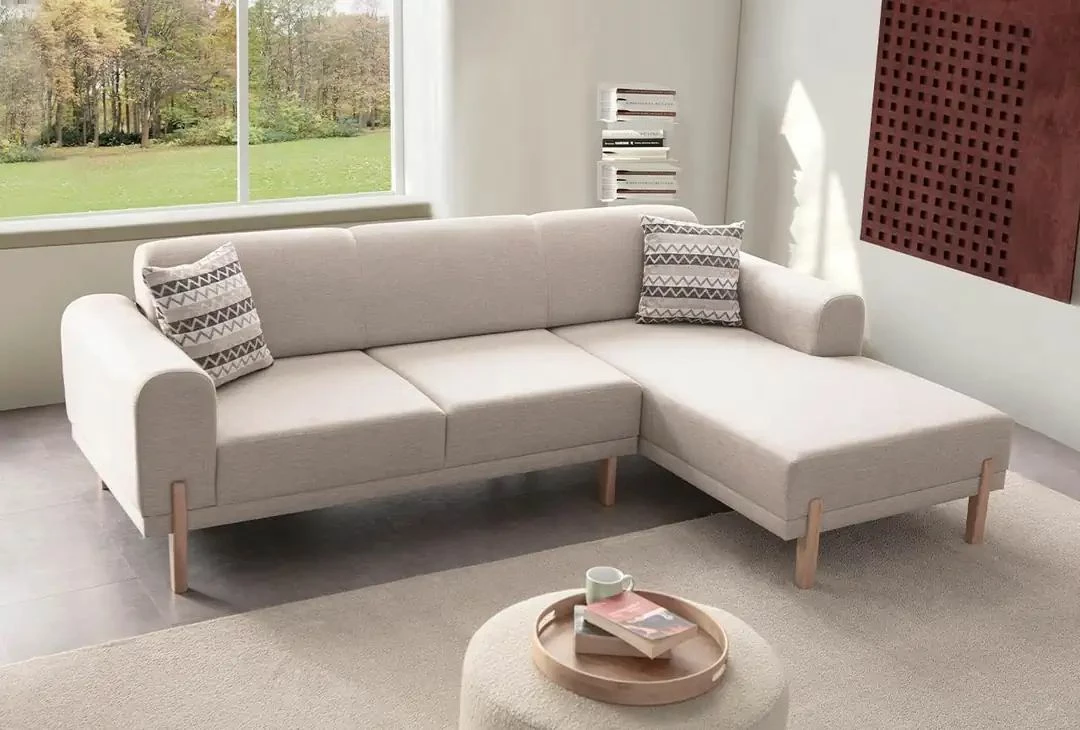 Kënd divan-krevat, ngjyrë krem, Atelier del Sofa, Relax Djathtas