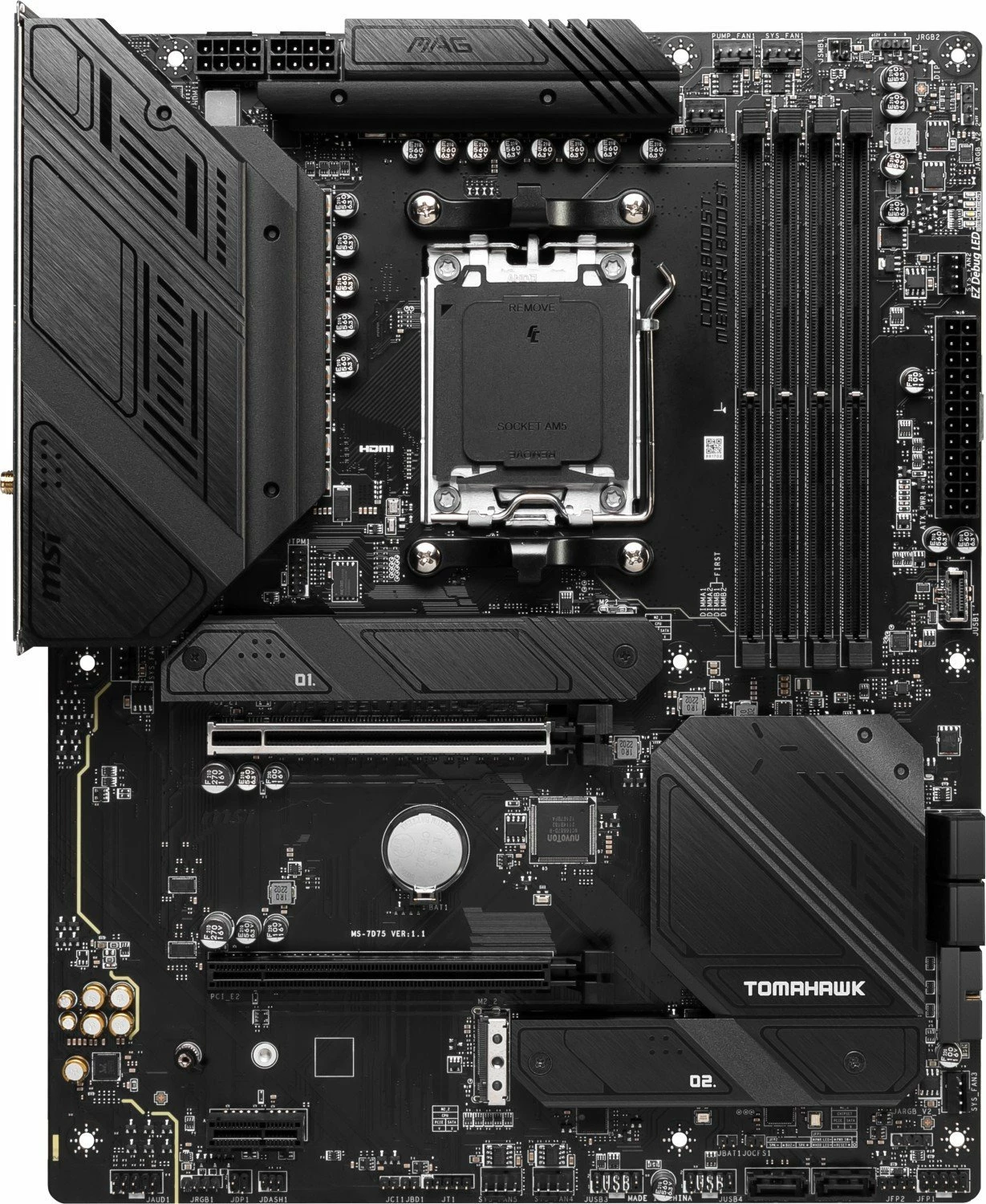 Pllakë amë MSI MAG B650 Tomahawk WiFi, ATX, DDR5 256GB, Wi‑Fi 6E, Bluetooth, 2.5G LAN