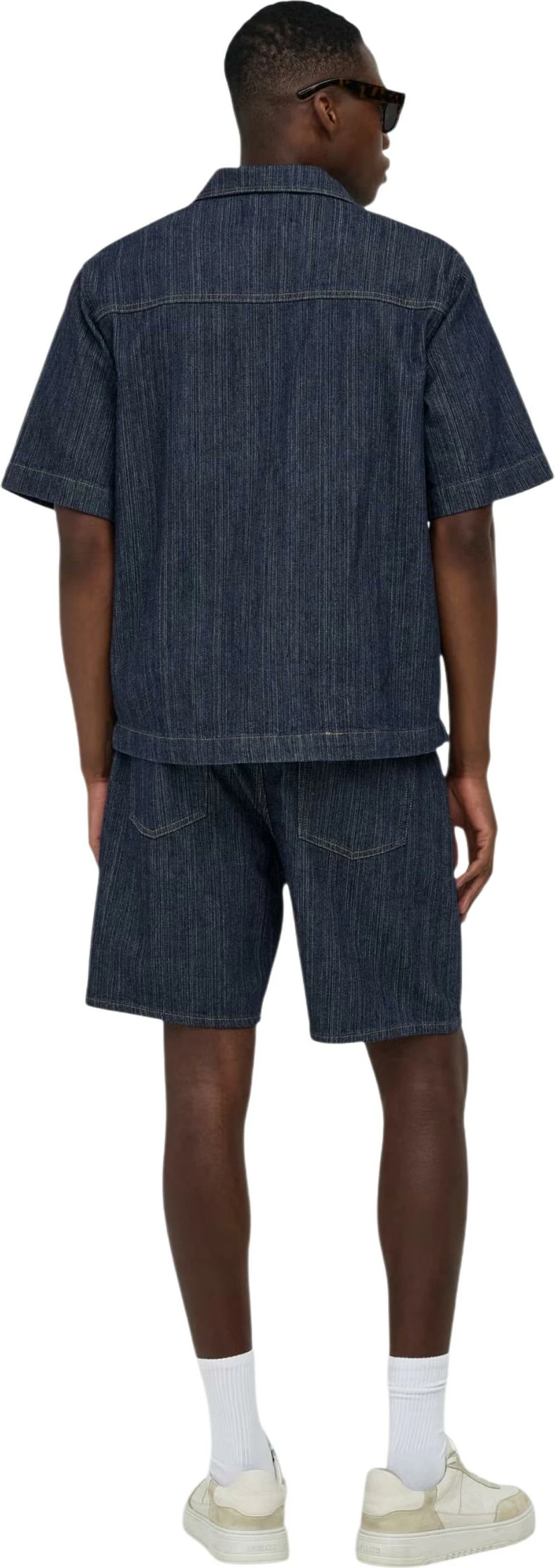 Këmishë me mëngë të shkurta për meshkuj Only & Sons Onswayne 22037354, blu e errët denim [Madhësia: S]