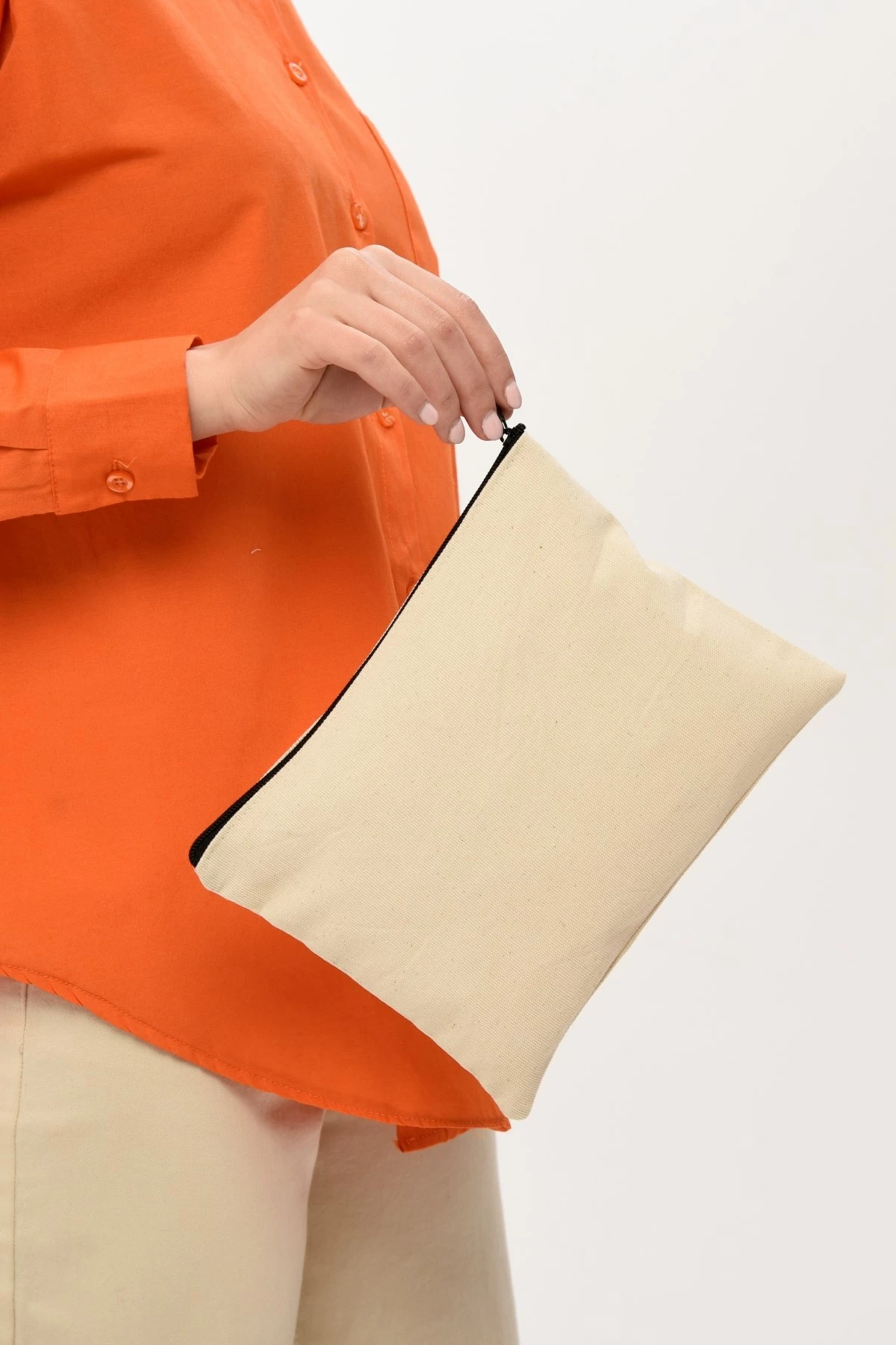 Çantë për make-up Zoozie Bags, krem, 25x18cm