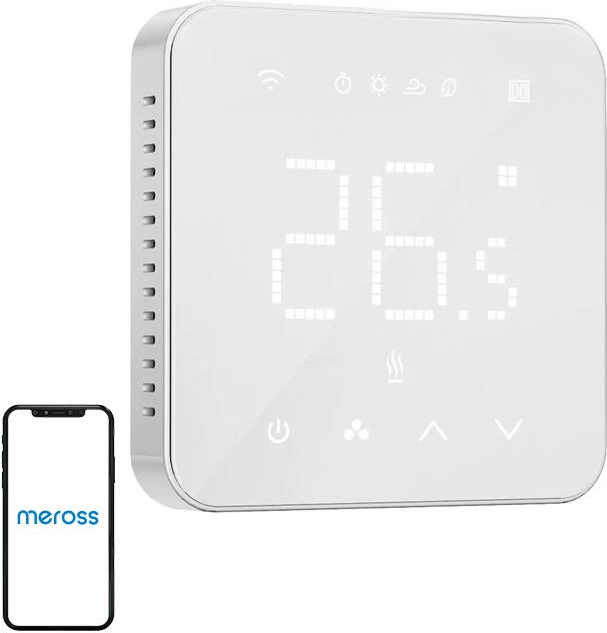 Termostat i mençur Wi-Fi Meross MTS200BHK, HomeKit, i bardhë