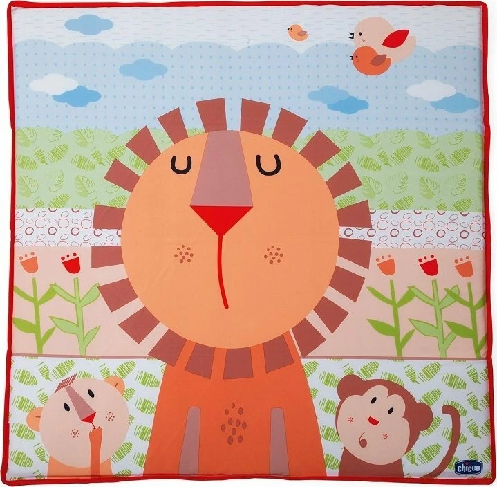 Kënd lojërash për bebe Chicco Open Box Lion 89x89 cm, e kuqe