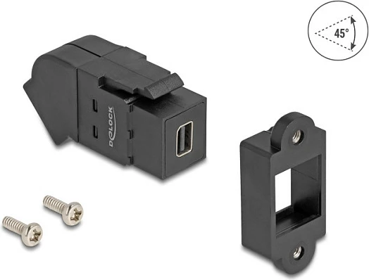 Adapter DeLOCK 67154 Mini DisplayPort në DisplayPort, 8K, i zi