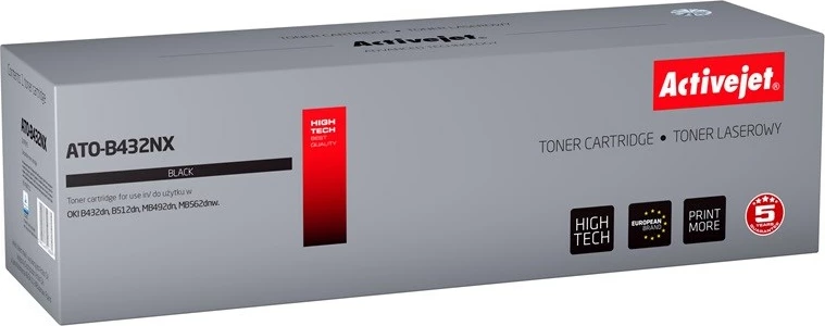 Toner zëvendësues Activejet ATO-B432NX për printer OKI, i zi