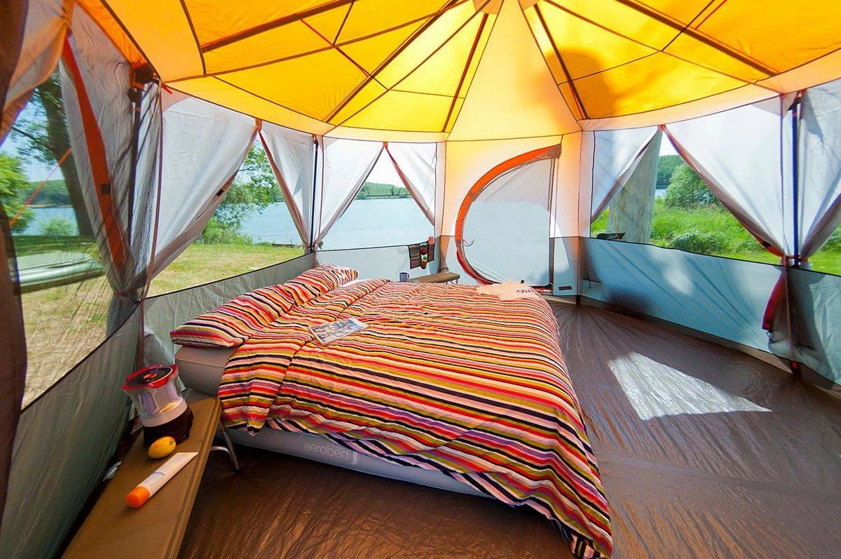 Tendë kampingu Coleman Octagon 8 për 8 persona, 396x396x208 cm, Portokalli