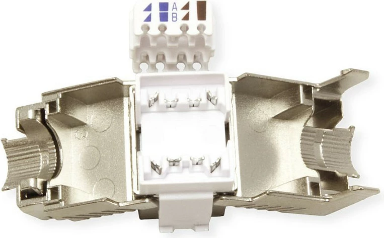 Keystone RJ45 ROLINE 26.11.0381 Cat.8, toolless, metalik