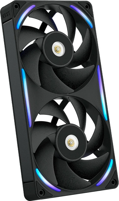 Ventilator për kasë NZXT F240X, 2x120mm, PWM, RGB, i zi