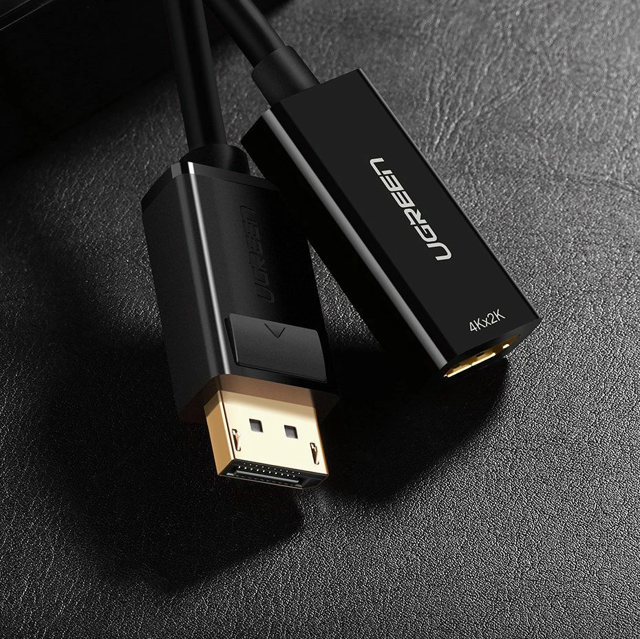 Adapter Ugreen HDMI në DisplayPort 4K, 40363, zi/gri