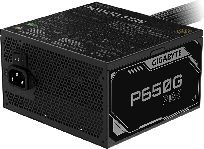 Furnizues energjie GIGABYTE P650G PG5 650W 80 PLUS Gold ATX 3.1 PCIe Gen 5.1 gati, i zi