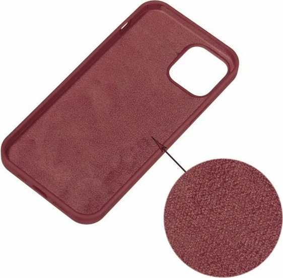 Mbështjellës Liquid Silicone ONASI 13380 për iPhone 13 6.1\", Burgundy Red