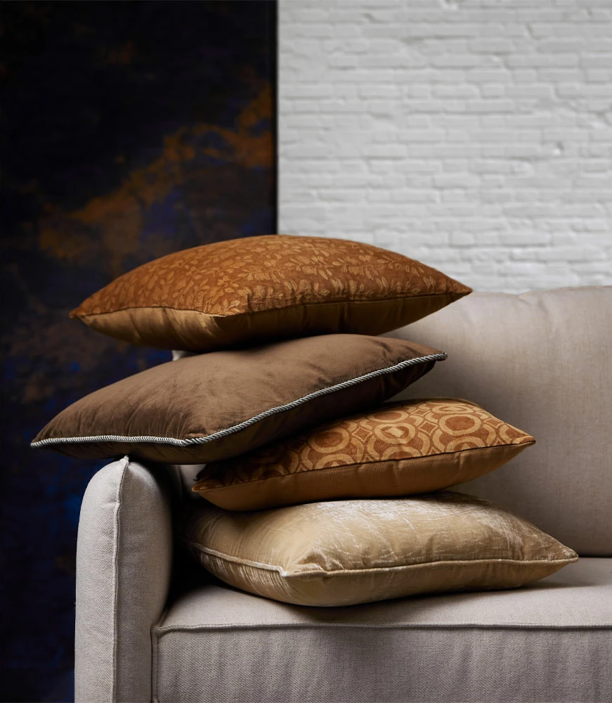 Jastëk dekorativ Solid, kadife, ngjyrë kafe, 50x50cm