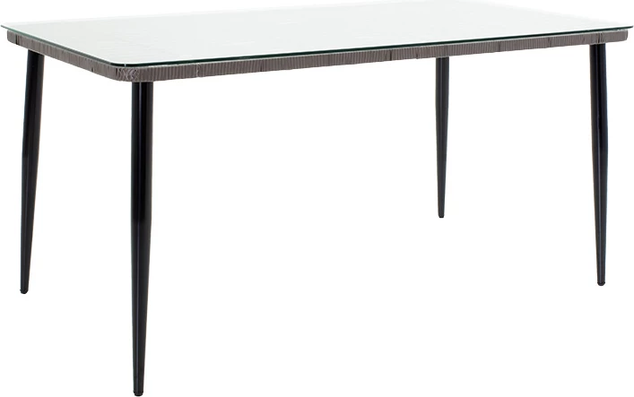 Set tavoline me karrige Naoki 5 copë pe gri-metal zi