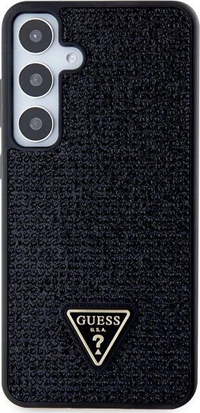Mbështjellës Guess Rhinestone Triangle për Samsung Galaxy S24+, i zi