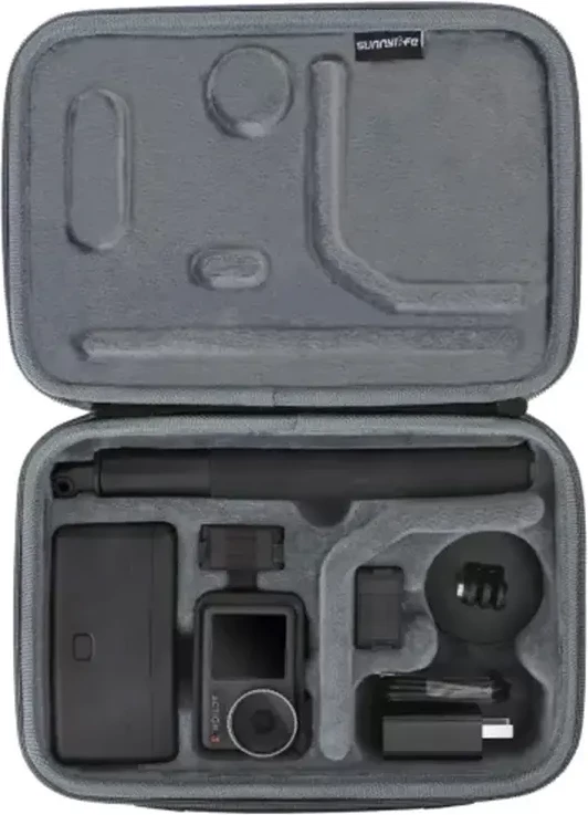 Çantë transporti për kamera aksioni, Sunnylife OA3-B511, për DJI Osmo Action 5 Pro/4/3 Adventure Combo, e fortë me ndarje, gri