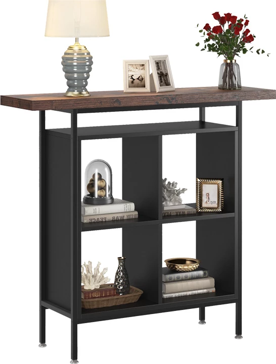 Tavolinë bar Stolik, ngjyrë arre e zezë, 100x35x110cm