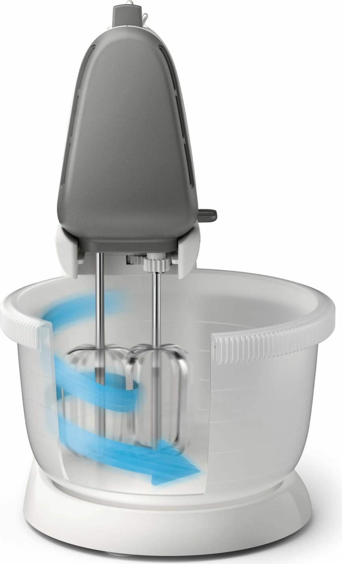 Mikser Philips HR3745/00 450W tas rrotullues 3L 5 shpejtësi me turbo, i bardhë