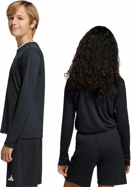 Fanellë me mëngë të gjata për fëmijë adidas, e zezë