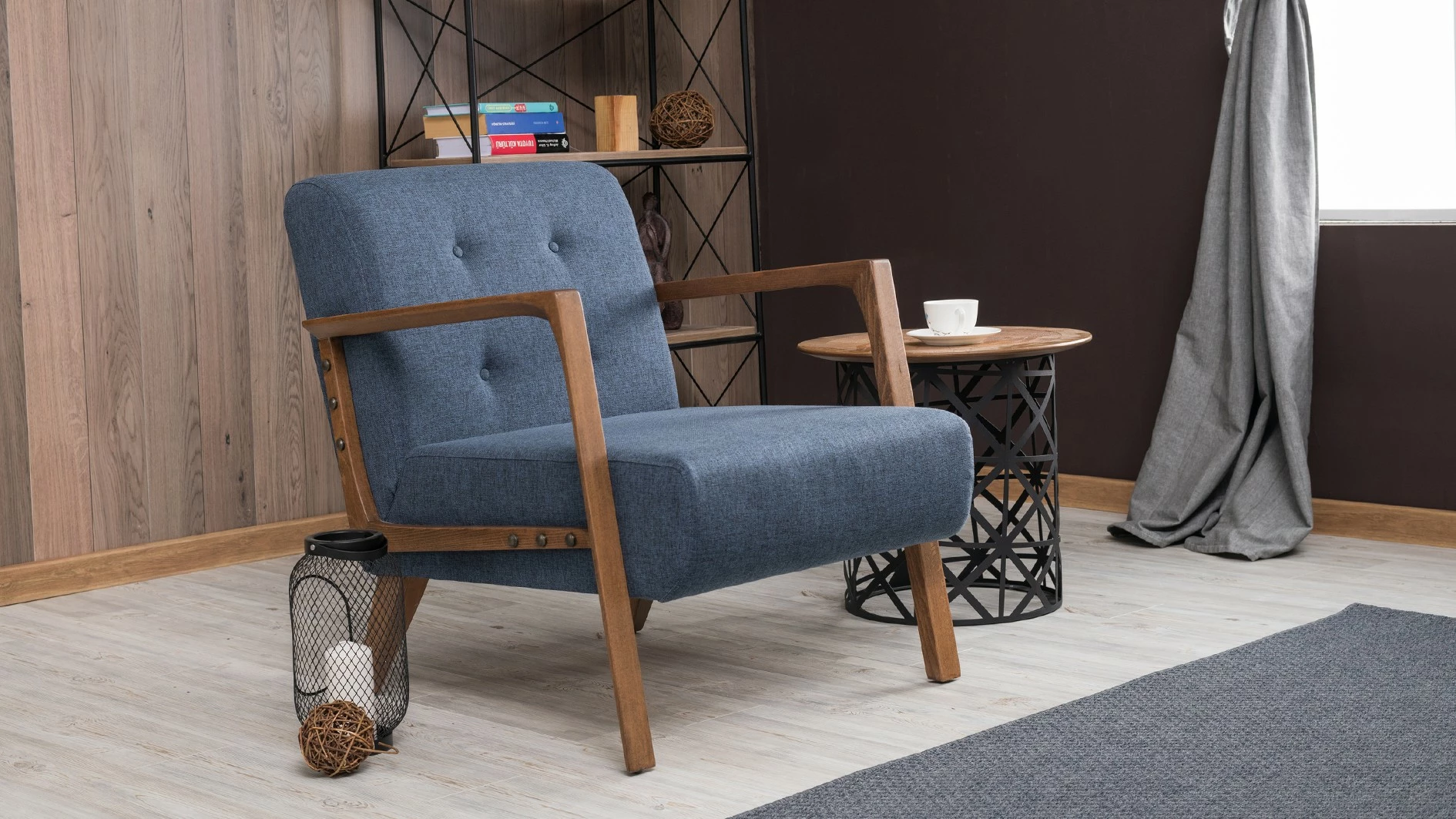 Karrige Wing, Atelier del Sofa, Kemer, ngjyrë kaltër