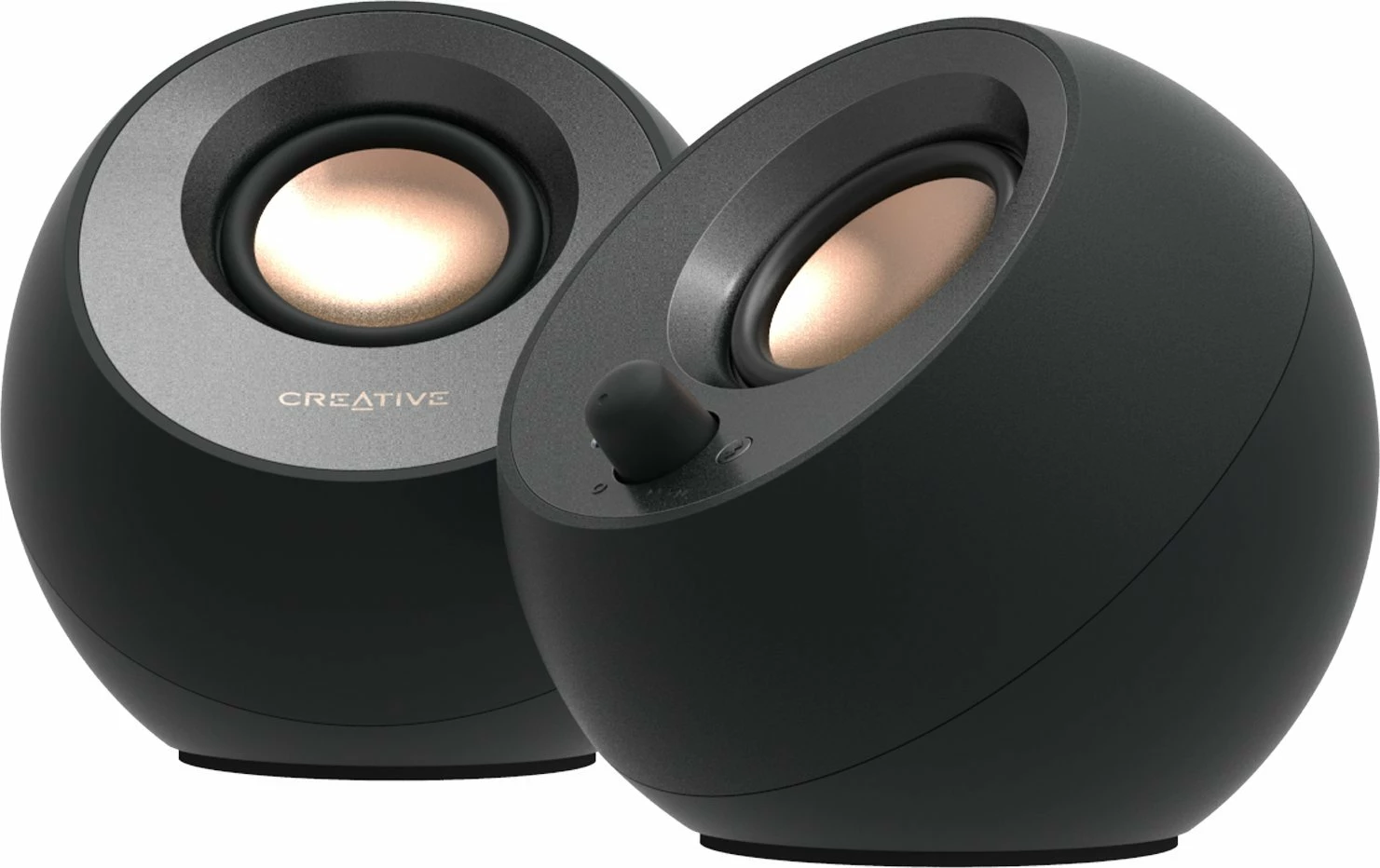 Altoparlantë Creative Pebble V3 51MF1700AA000, 2.0 USB-C, Bluetooth 5.0, 8W RMS, të zi, set 2 copë