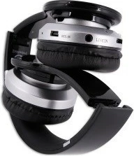 Kufje stereo Rebeltec CRISTAL BLACK me mikrofon, Bluetooth, të zeza