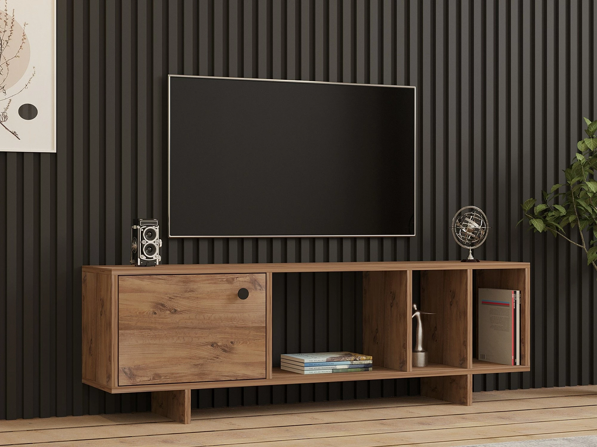Komodë për TV, ngjyrë Atlantic Pine, Skye Decor, 140x45x29cm