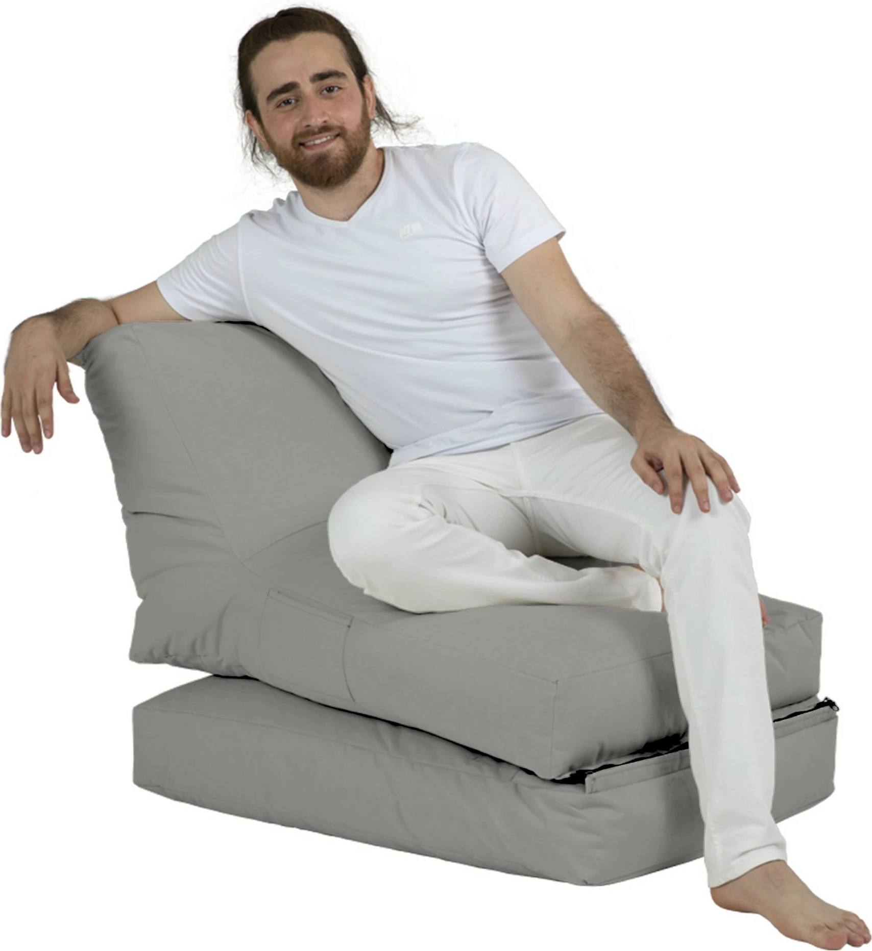 Qese për kopsht, divan i ulët/pouf Siesta, ngjyrë fume
