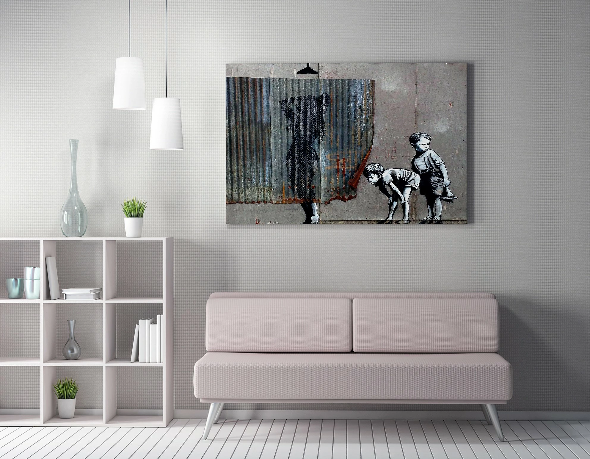 Pikturë dekorative në kanavacë, Banksy, shumëngjyrëshe, WY55, 50x70cm
