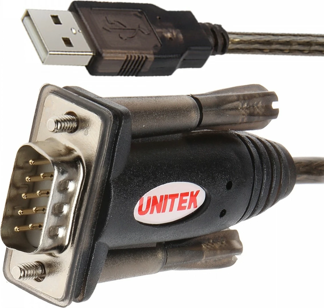 Adapter USB në RS-232 Unitek Y-105A, 1.4m, i zi me adapter DB9F/DB25M