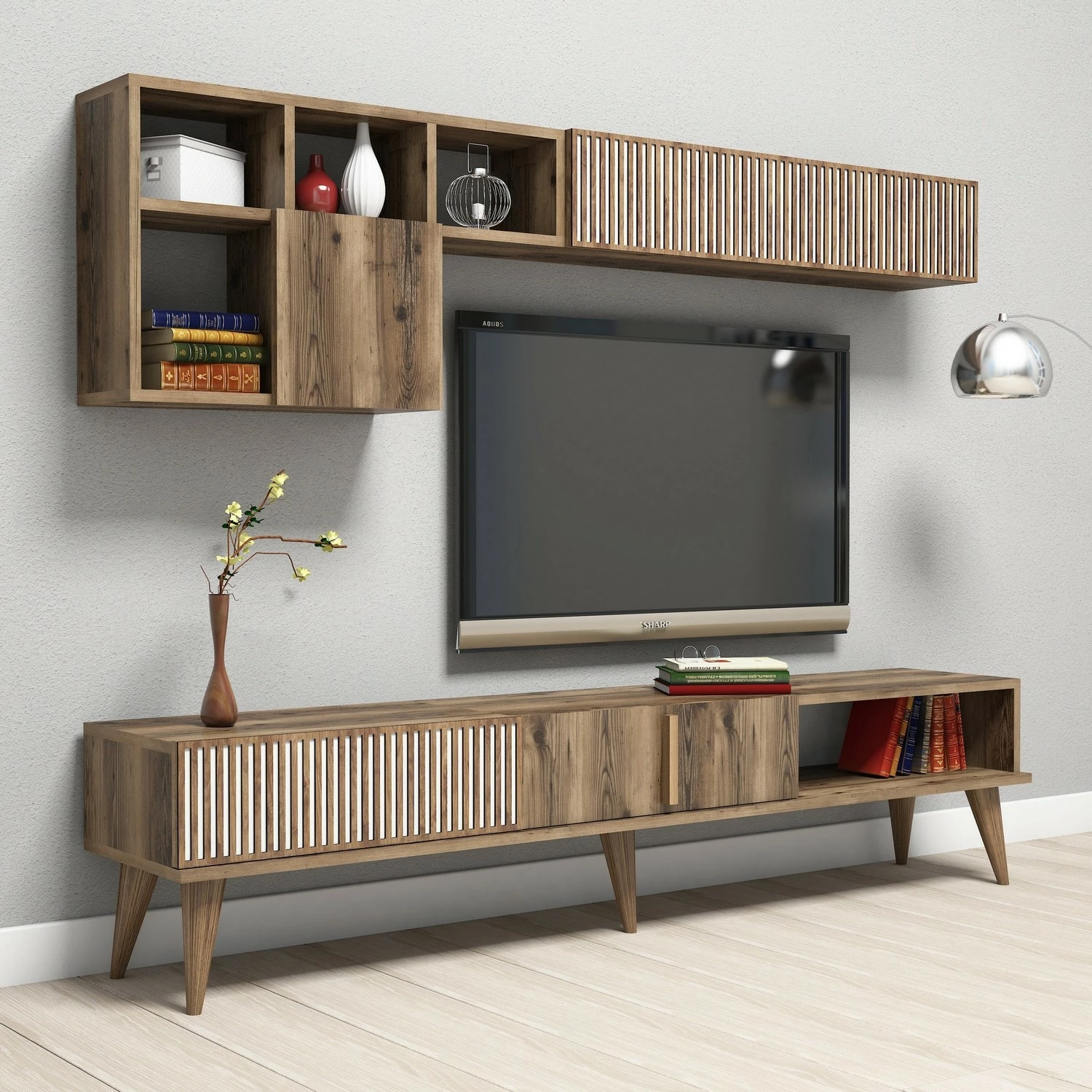 Set mobiljesh për dhomë dite, Milan, ngjyrë arre