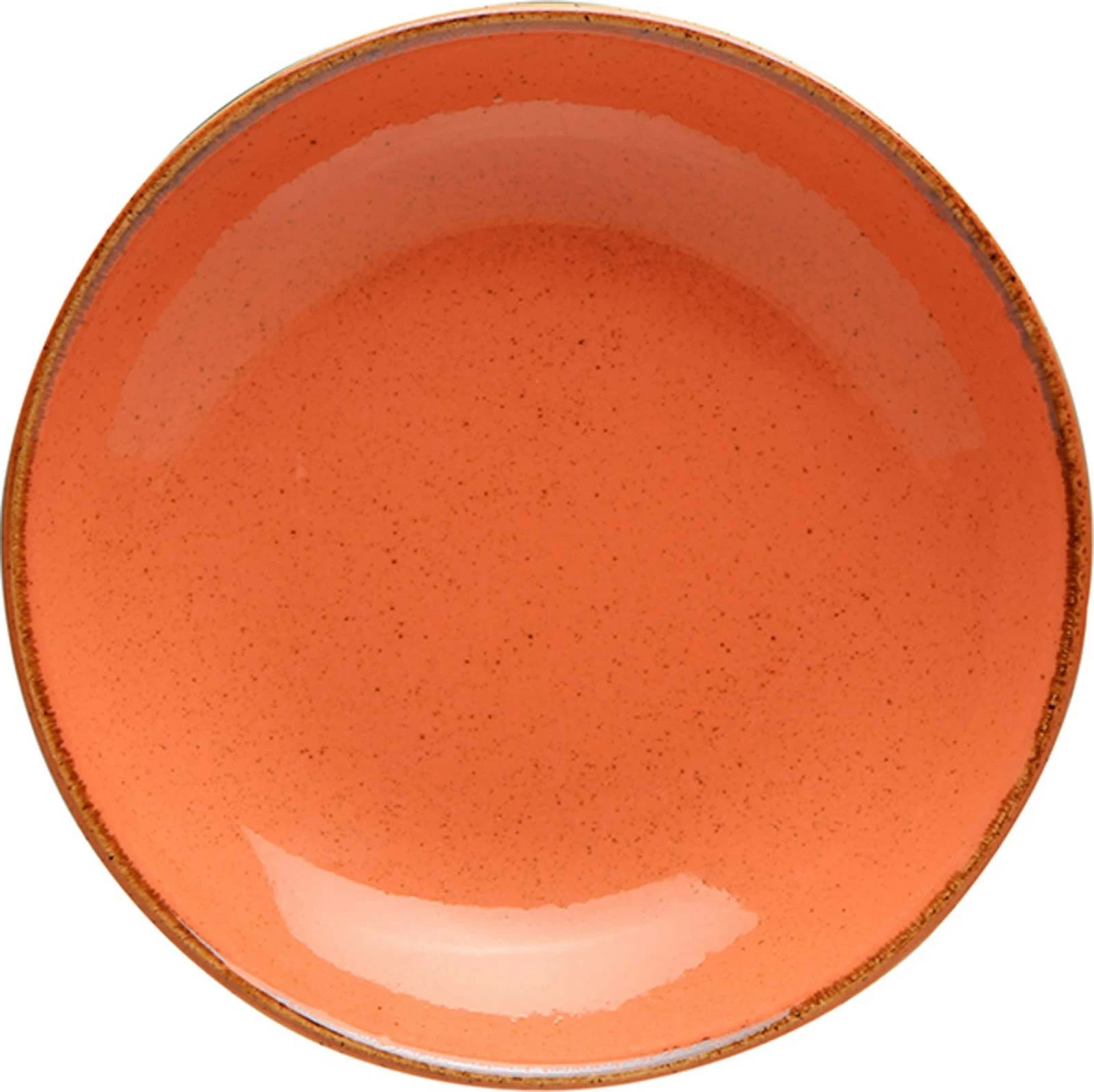 Pjatë coupe Porland Amber Seasons 260 mm porcelan, portokalli, set 6 copë