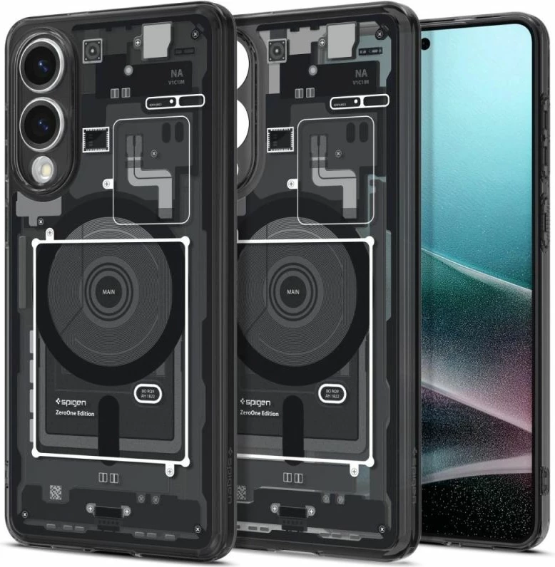 Mbështjellës telefoni Spigen Ultra Hybrid Mag për Samsung Galaxy S25 Edge, i zi