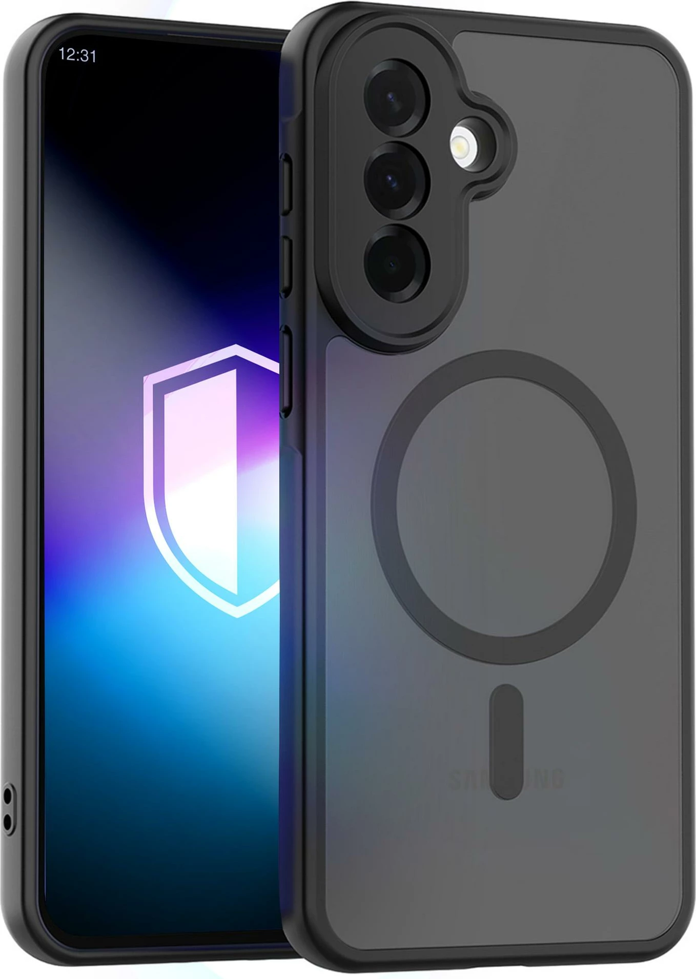 Mbështjellës 3mk Protection Misty MagCase për Samsung Galaxy A37, kompatibil me MagSafe, i zi, set 1 copë