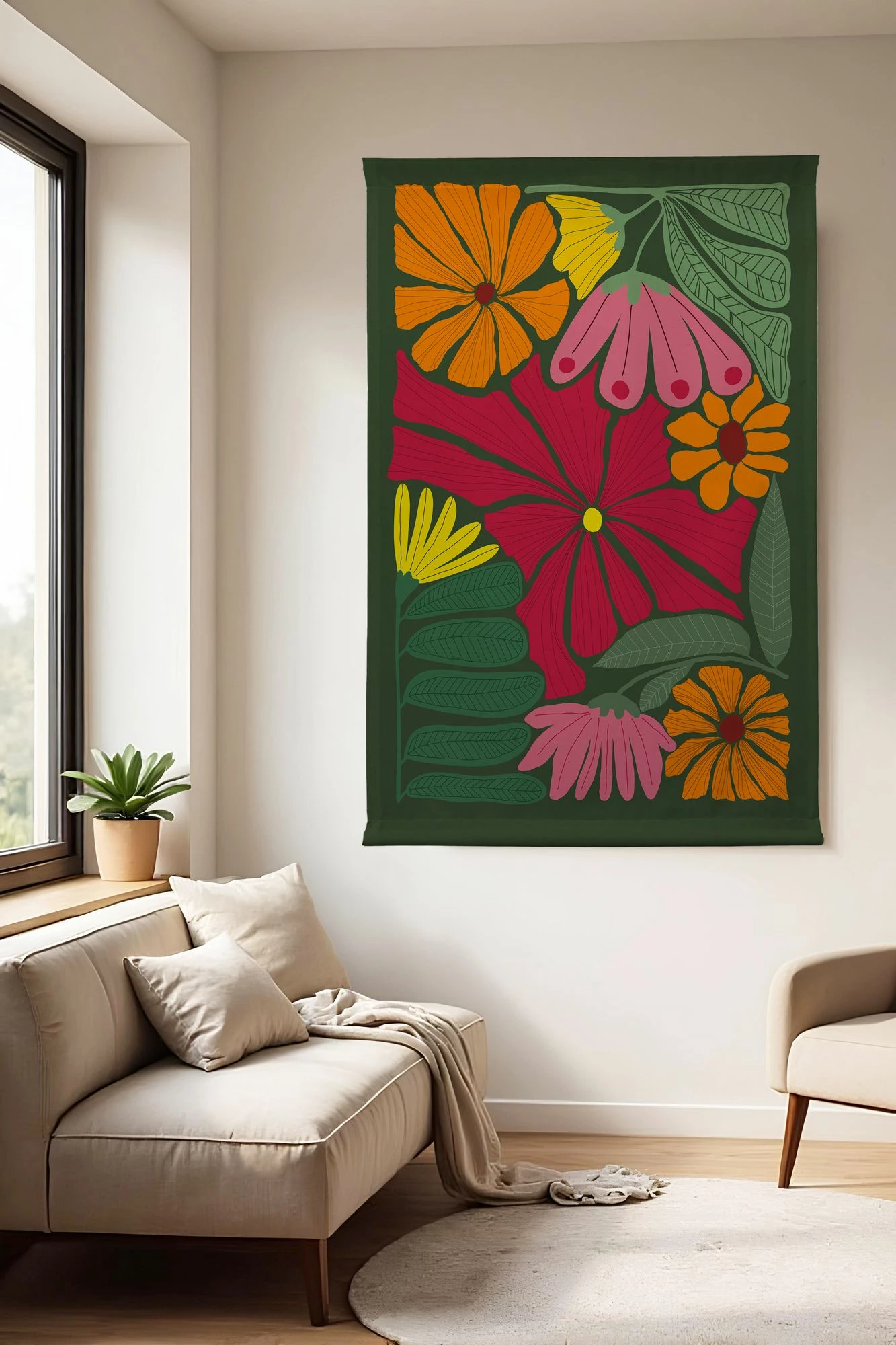 Pikturë dekorative poliestër Wallity, Polybaby 3, 145x200