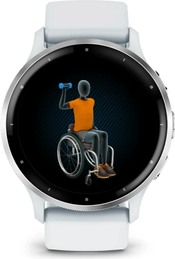 Smartwatch Garmin Venu 3, 45 mm, AMOLED, GPS, Wi-Fi, Bardhë