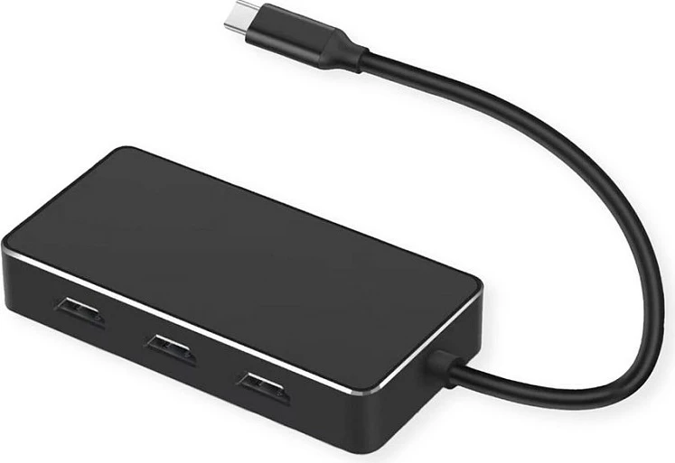 Adapter multi-display VALUE USB-C në 3x HDMI, 4K 60Hz, i zi