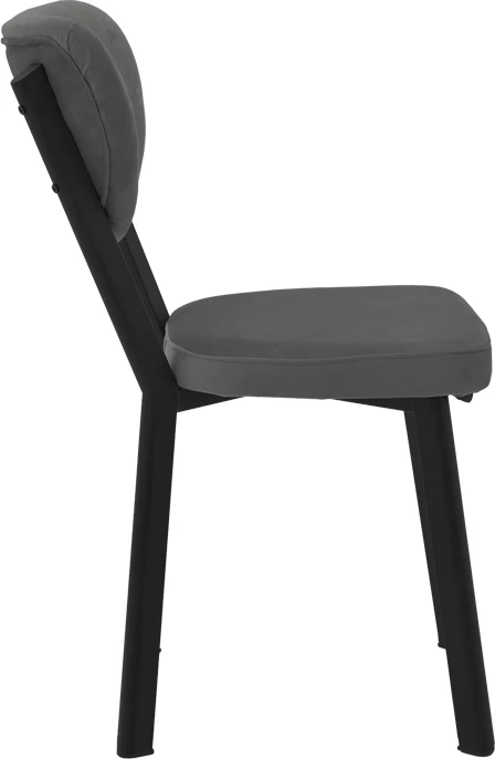 Karrige Joley kadife e zezë e errët-metal i zi 45x39x86.5cm