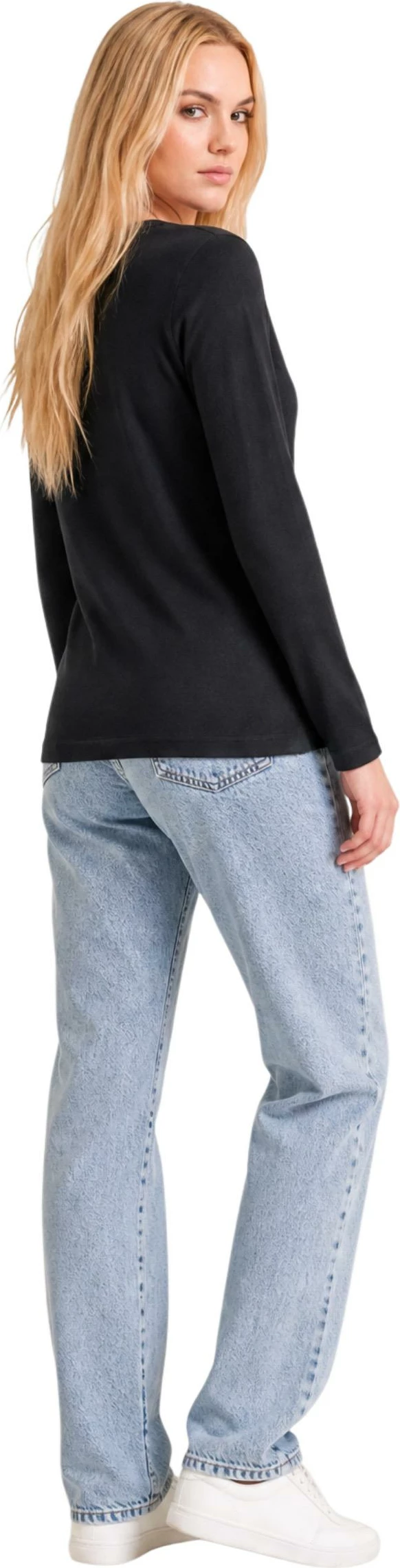 Maicë me mëngë të gjata për femra Armani Exchange XW002774 AF10356, e zezë [Madhësia: S]