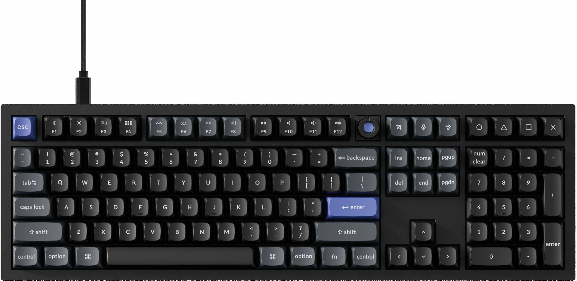 Tastierë magnetike Keychron Q6 HE 8K, Keychron Lime Magnetic Switch (Q6HW-M1), e zezë