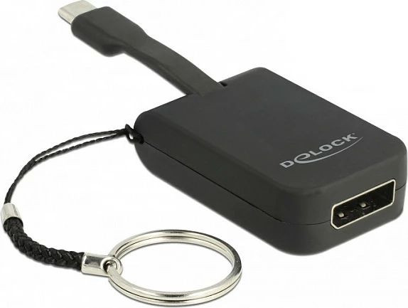 Adapter DeLOCK 63940 USB-C në DisplayPort, 0.03 m, 4K, i zi