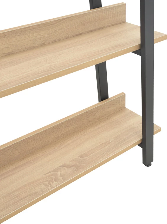 Raft librash Almond, ngjyrë lis e zezë, 120x29x185cm