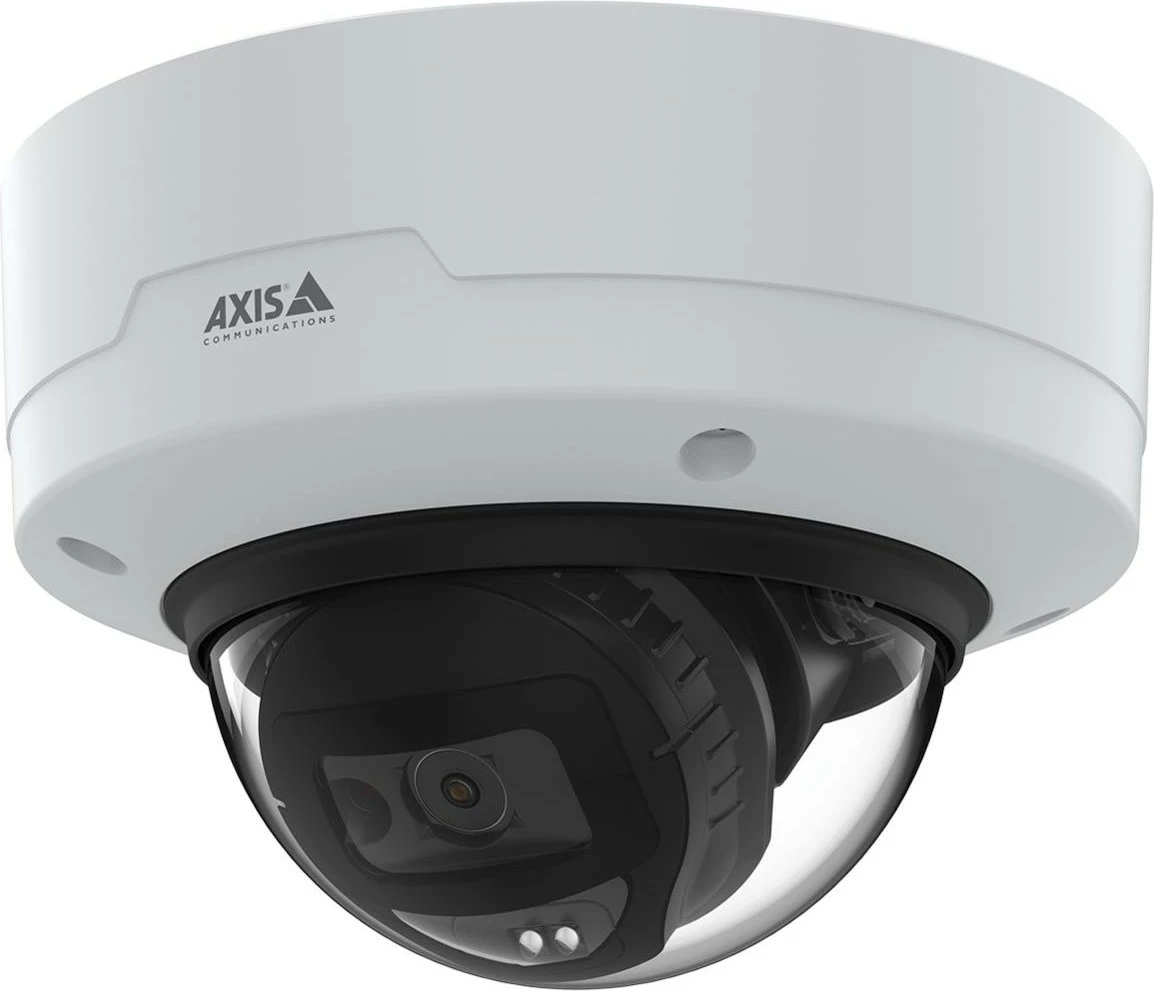 Kamerë sigurie IP Axis 02371-001, e brendshme dhe e jashtme, me kabllo, tavan/mur, e bardhë, dome