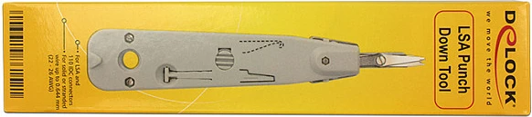 Vegël LSA (punch-down) DeLOCK 86152 për patch panel/prizë rrjeti, gri