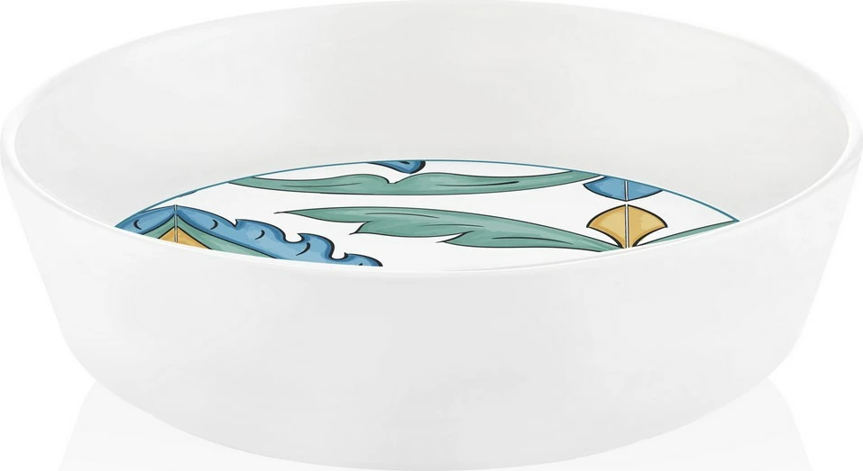 Enë sallate Hermia, e bardhë, blu, gjelbër, verdhë, LMN009