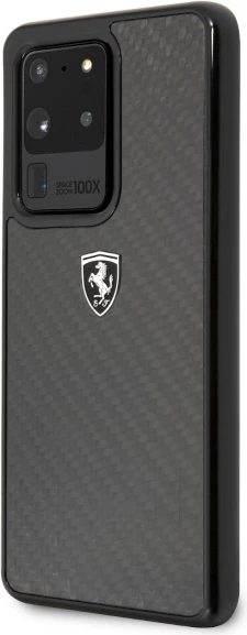 Mbështjellës Ferrari Heritage Carbon për Samsung Galaxy S20 Ultra, i zi