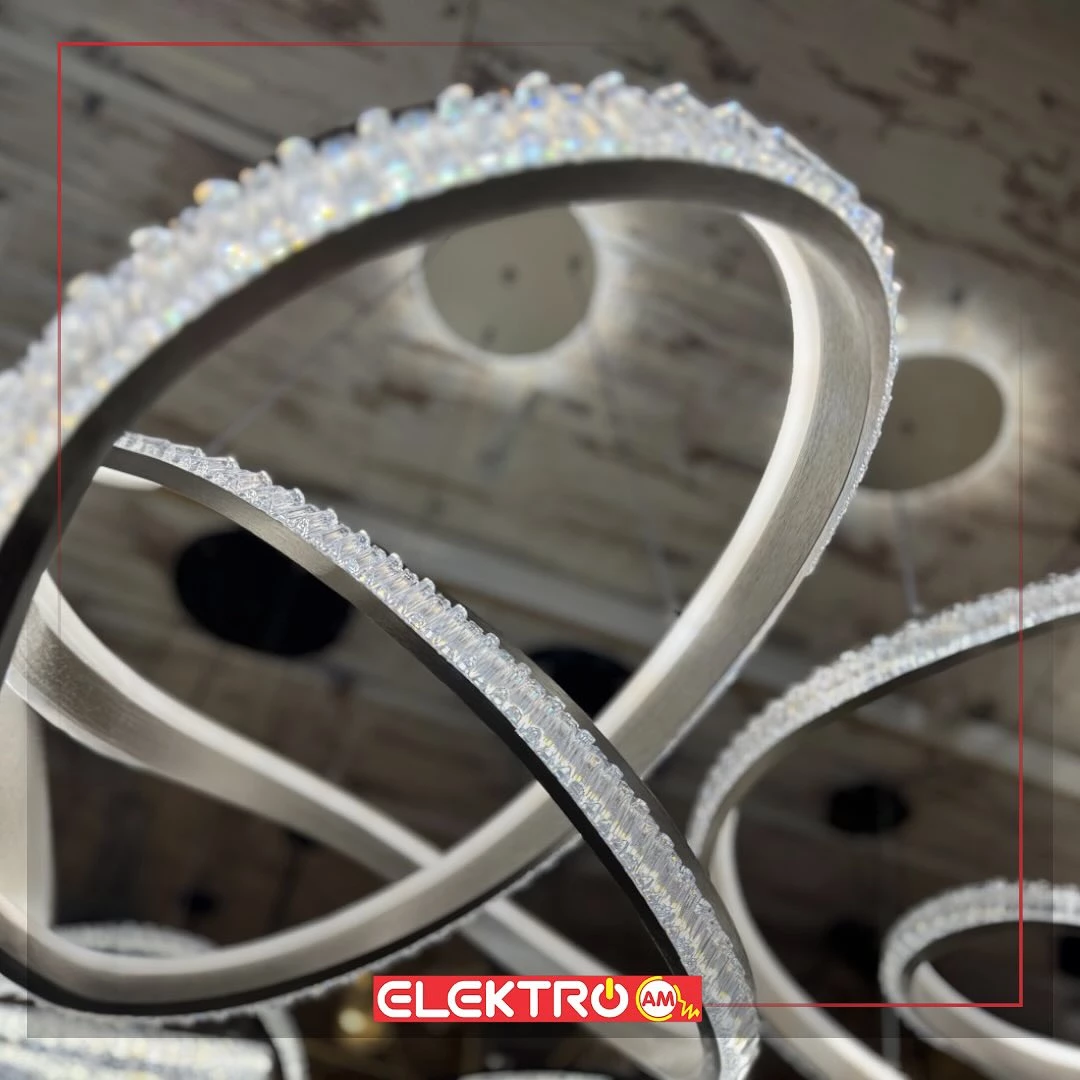 Abazhur LED i varur me kristale 11082-1 GR