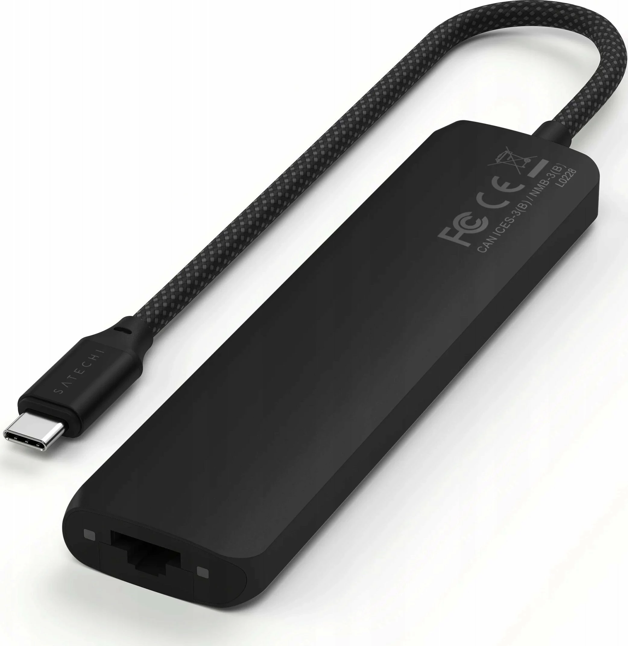 Adapter multiport USB-C Satechi 7-in-1 Slim, Ethernet, HDMI 4K@60Hz, USB-C PD 100W, 2x USB-A 10Gb/s, Micro/SD, i zi